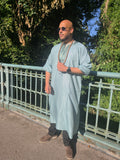 Full front view of the eucalyptus Gandoura, made in Morocco